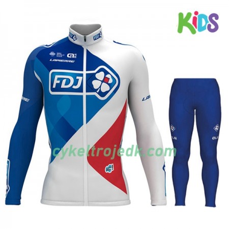 Cykeltøj Langærmet + Cykelbuks Lang Børn 2017 FDJ N001